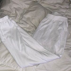 White joggers